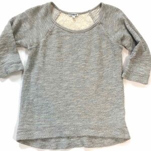 EXPRESS Gray Sweatshirt Open Lace Back Small Knit